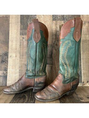 Olathe 2212 Vintage Buckaroo Western Cowboy Boots Mens 10 D